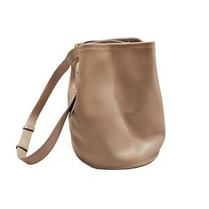 Creatures Of‎ Comfort Beige Leather Bucket Bag Minimalist Italy Adjustable Strap